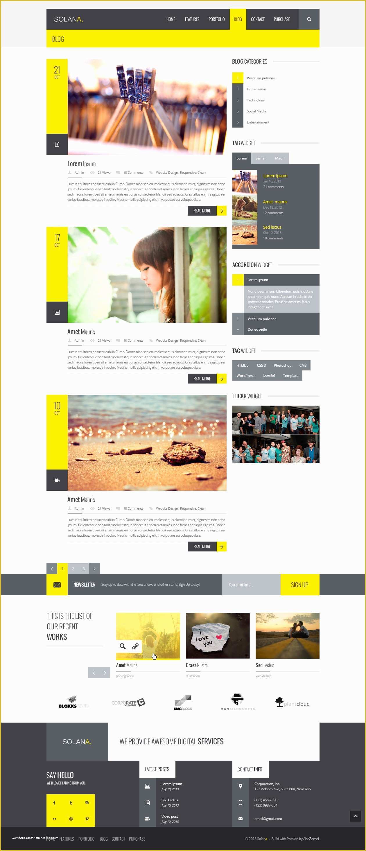 Html5 Blog Template Free Of solana Responsive HTML5 Template by Abcgomel