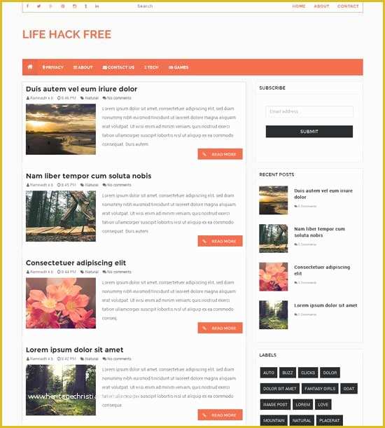 Html5 Blog Template Free Of Website Blog Template Beste Kostenlose 5 Blog Vorlage