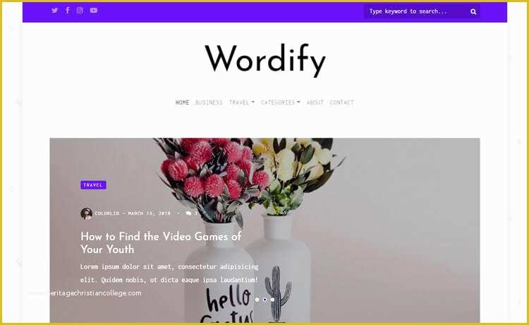 Html5 Blog Template Free Of Wordify Free HTML5 Personal Blog Website Template