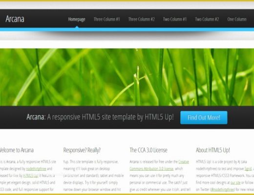 Html5 Business Website Templates Free Download Of Arcana Responsive HTML5 theme HTML5xcss3