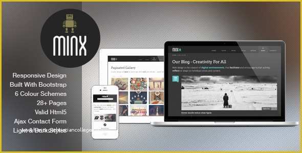 Html5 Portfolio Template Free Of Minx Responsive HTML5 Template by Josweb