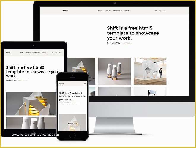 Html5 Portfolio Template Free Of Shift Free HTML5 Bootstrap Template for Portfolio