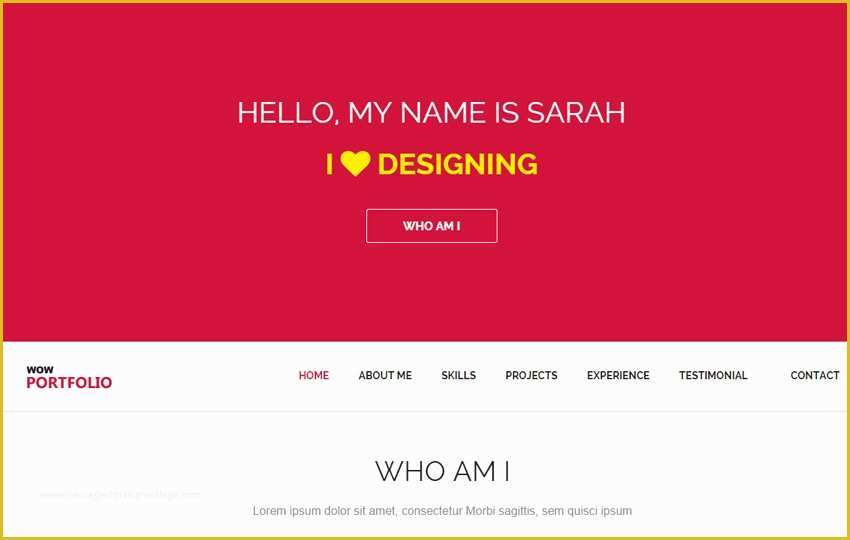 Html5 Portfolio Website Templates Free Download Of Wow Portfolio HTML5 Template Free Download Webthemez