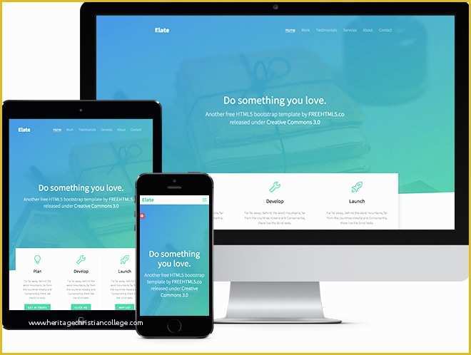 Html5 Responsive Templates Free Download Of Elate Free HTML5 Bootstrap Template Freehtml5