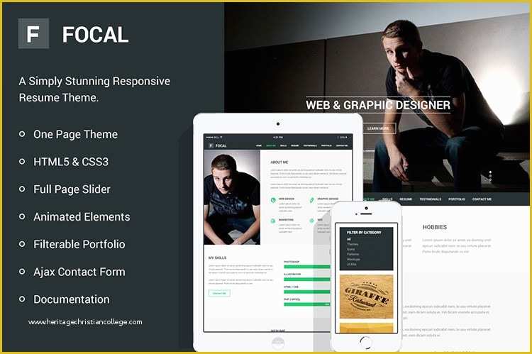 Html5 Template Free 2017 Of 41 HTML5 Resume Templates Free Samples Examples format