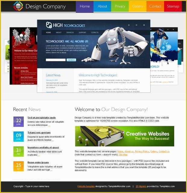 Html5 Website Templates Free Download Of Free HTML5 Template for Design Pany Website Monsterpost