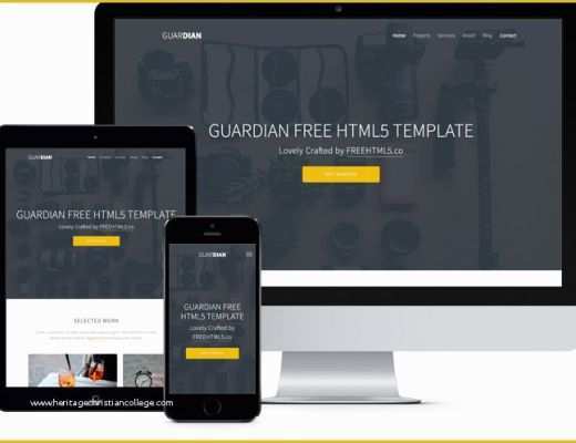 Html5 Website Templates Free Download Of Guardian Free HTML5 Bootstrap Template