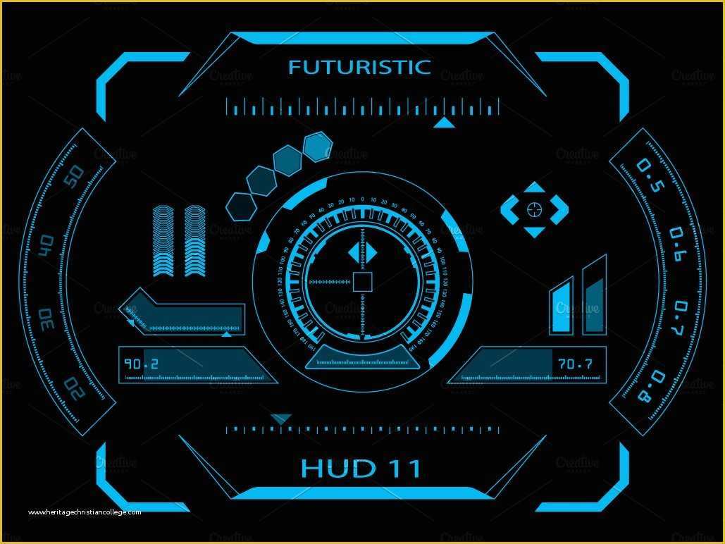 Hud Template Free Of Futuristic Hud touch Gui Elements Illustrations