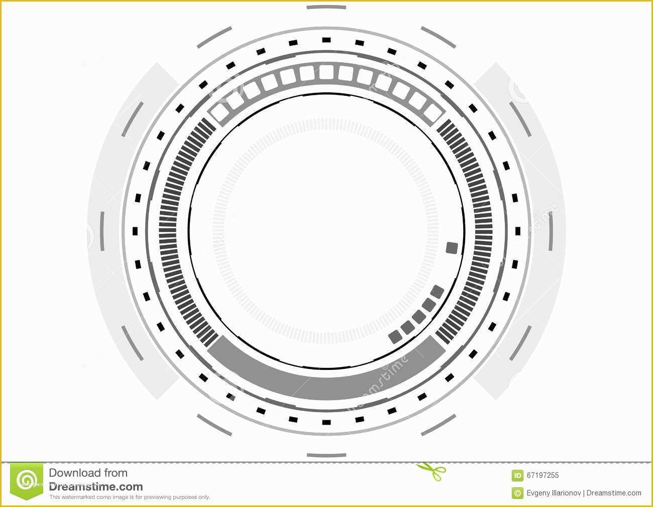 Hud Template Free Of Grey Technology Futuristic Hud Interface Stock Vector