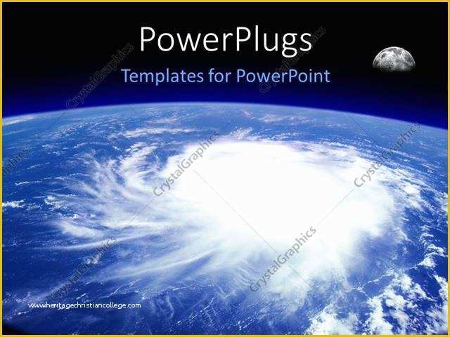 Hurricane Powerpoint Template Free Of Powerpoint Template A View From Space Of A Giant