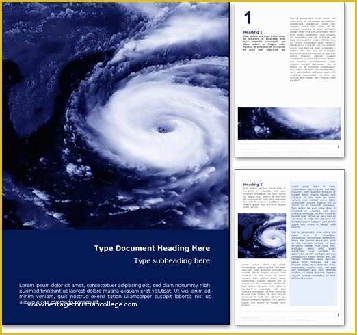 Hurricane Powerpoint Template Free Of Royalty Free Hurricane Weather Microsoft Word Template In Blue