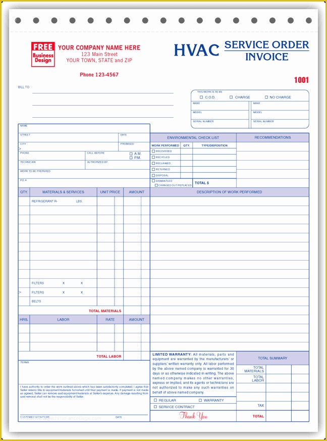 Hvac Service Invoice Template Free Of 6532 3 Hvac Invoices Service orders