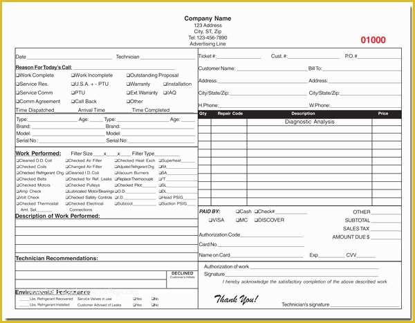 Hvac Service Invoice Template Free Of 8 Best Of Hvac Service Invoice Template Free Hvac