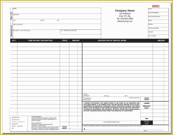 Hvac Service Invoice Template Free Of Hvac Service Invoice