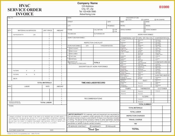 Hvac Service Invoice Template Free Of Hvac Service Invoices