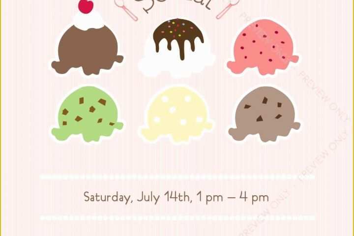 Ice Cream Birthday Invitation Template Free Of Ice Cream social Invitation Ice Cream Shop