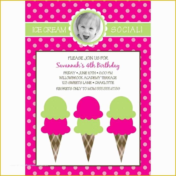 Ice Cream social Invitation Template Free Of 15 Best Invitation Template Images On Pinterest