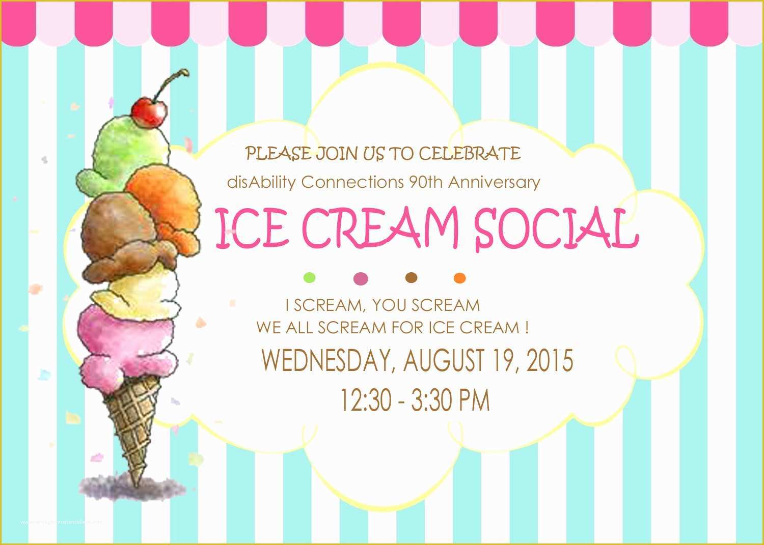 Ice Cream social Invitation Template Free Of Ice Cream social Invitation Hashtag Bg