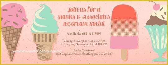 Ice Cream social Invitation Template Free Of Invitations Free Ecards and Party Planning Ideas From Evite