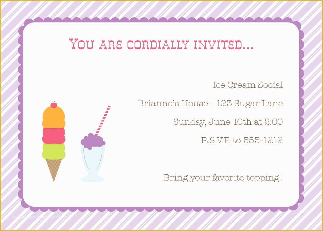 Ice Cream social Invitation Template Free Of New Release Thursday Ice Cream social Party Pack