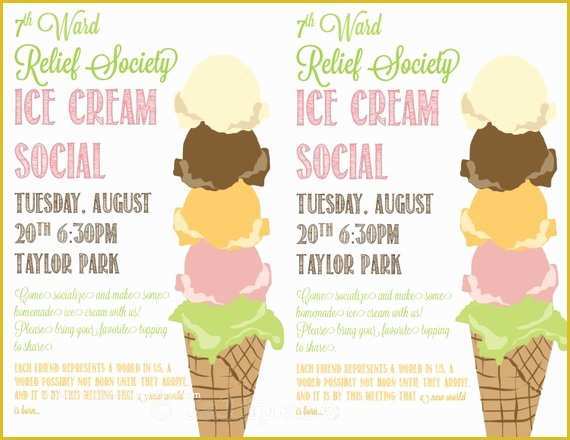 Ice Cream social Invitation Template Free Of Unavailable Listing On Etsy