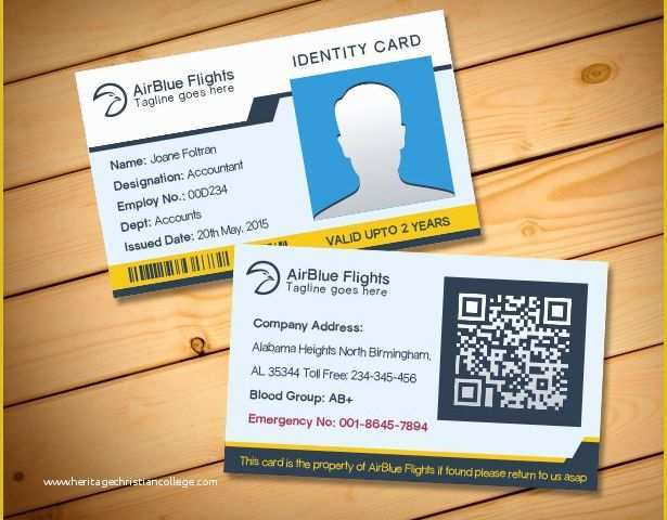 Id Card Design Template Free Download Of 2 Free Pany Employee Identity Card Design Templates