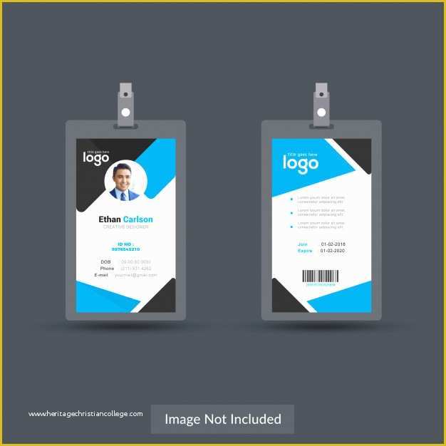Id Card Design Template Free Download Of Blue Id Card Design Template Vector