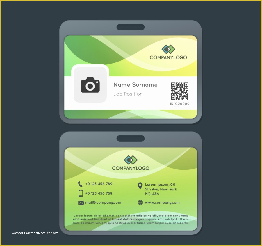 Id Card Design Template Free Download Of Download Green Nature Business Card Template Free