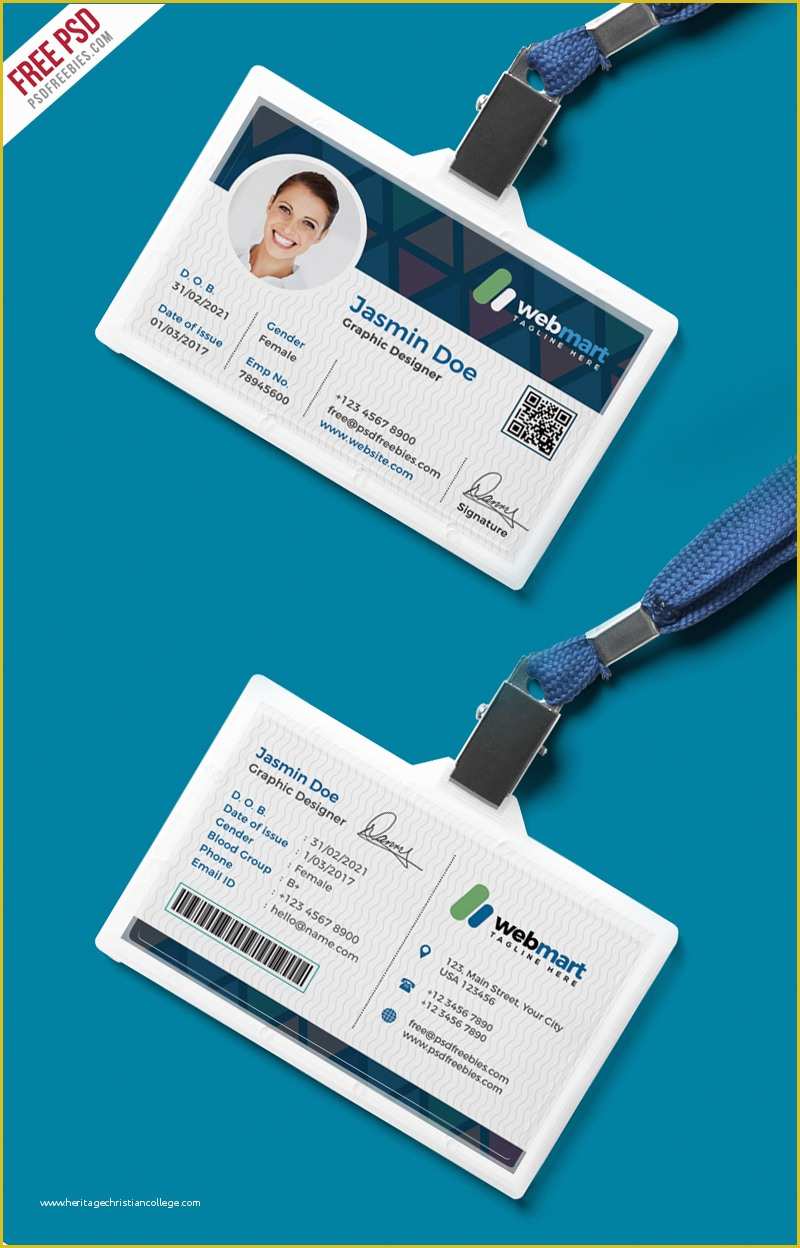 Id Card Design Template Free Download Of Fice Id Card Design Psd