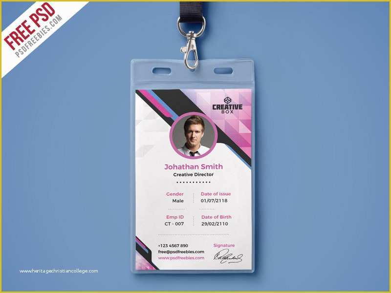 Id Card Design Template Free Download Of Free Psd Pany Identity Card Psd Template by Psd