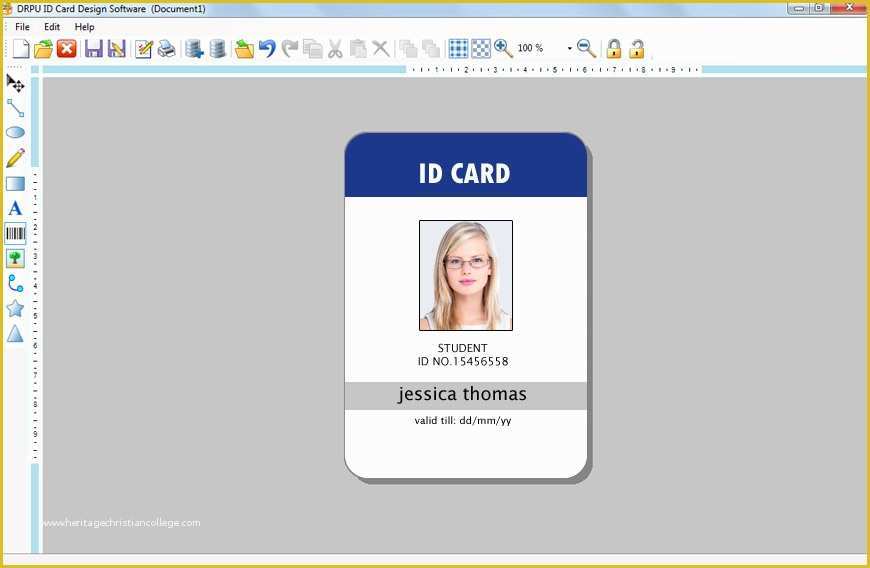 Id Card Design Template Free Download Of Id Maker software Creates Pany Employees Student