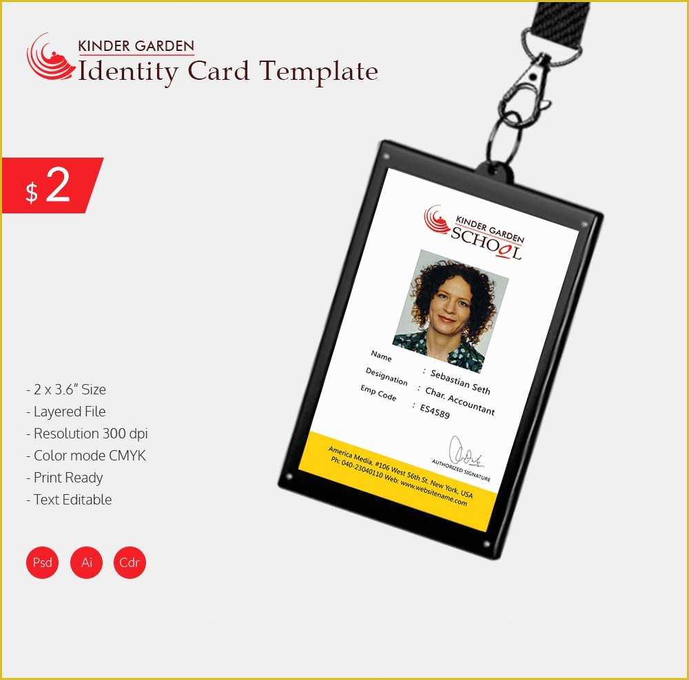 Id Template Free Of 18 Id Card Templates – Free Psd Documents Download