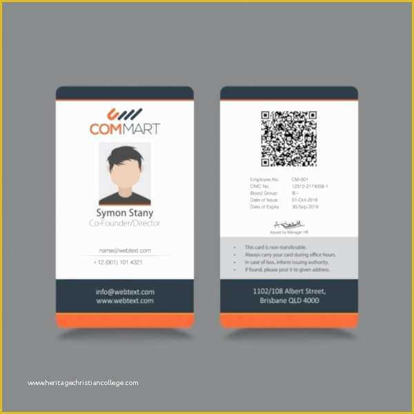 Id Template Free Of 21 Id Cards