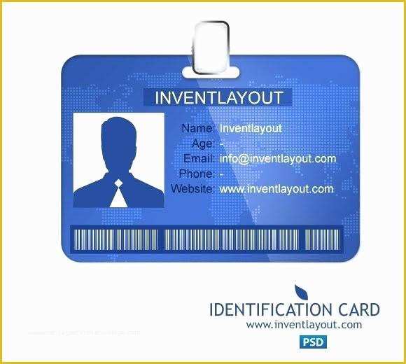 Id Template Free Of Identification Card Download Identification Id Card