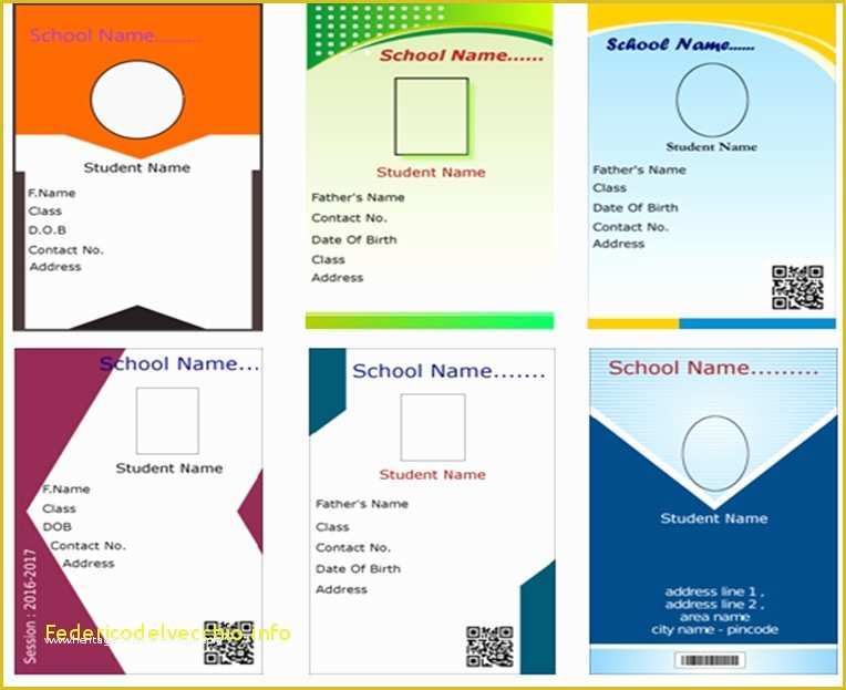 Id Template Free Of School Id Template Free Download Templates Collections