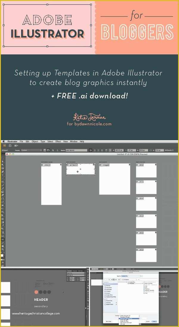 Illustrator Free Templates Download Of Adobe Illustrator for Bloggers Setting Up Templates to