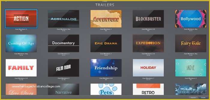 iMovie Templates Free Of iMovie Trailers