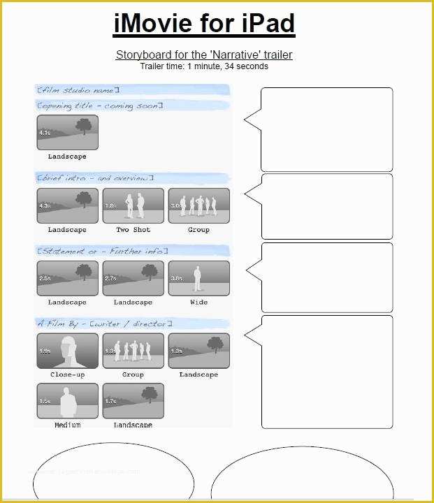 iMovie Templates Free Of Printable Pdfs for iMovie Trailer Storyboards