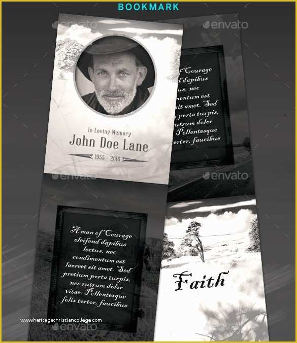 In Loving Memory Bookmark Template Free Of 15 Funeral Bookmark Templates Psd Vector Eps