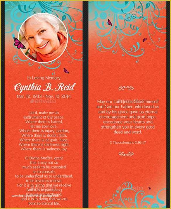 In Loving Memory Bookmark Template Free Of 15 Funeral Bookmark Templates Psd Vector Eps
