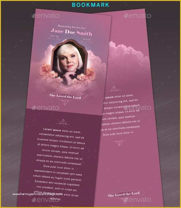 In Loving Memory Bookmark Template Free Of 15 Funeral Bookmark Templates Psd Vector Eps