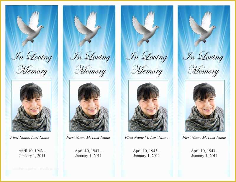 In Loving Memory Bookmark Template Free Of Funeral Program Templates