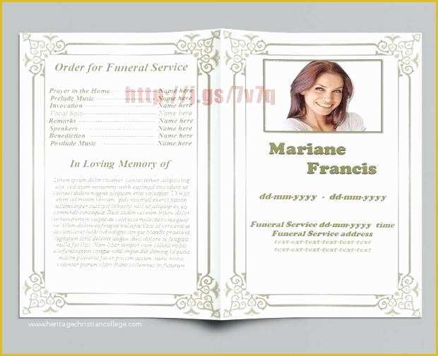 In Loving Memory Bookmark Template Free Of In Loving Memory Template Fresh Funeral Card New Printable