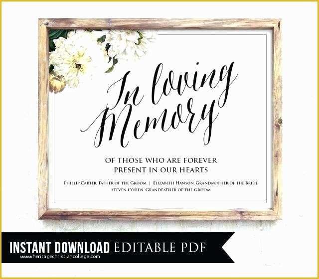 In Loving Memory Bookmark Template Free Of In Loving Memory Template Fresh Funeral Card New Printable