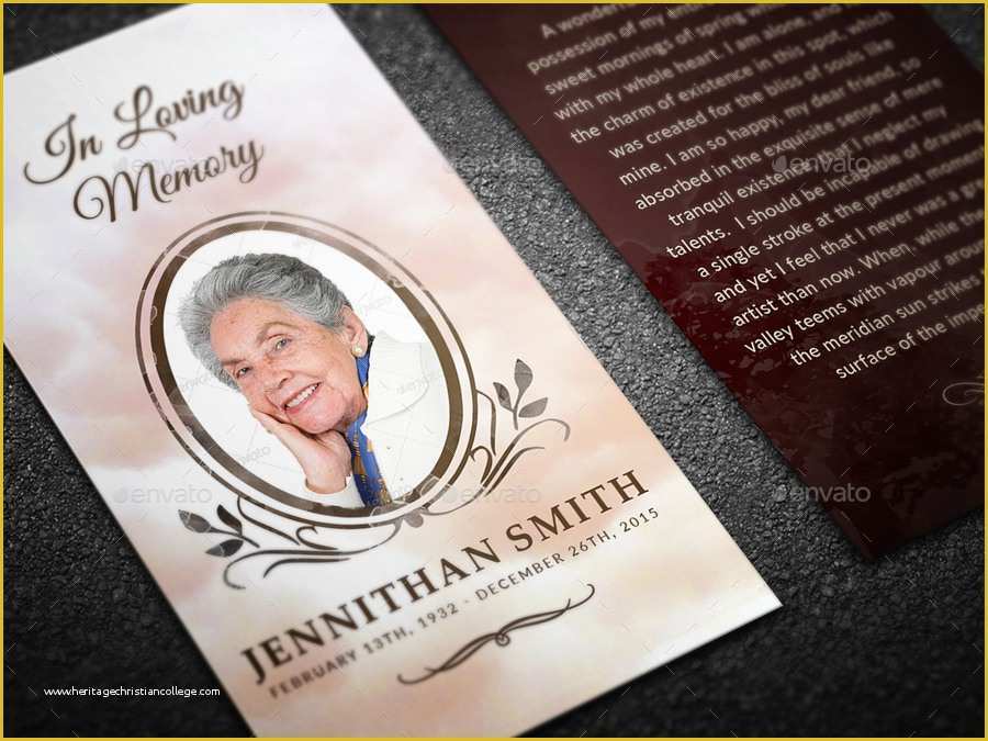 In Loving Memory Bookmark Template Free Of Loving Memory Funeral Print Templates Bo Set by