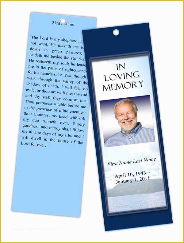In Loving Memory Bookmark Template Free Of Mountain Memory Bookmark Template Elegant Memorials
