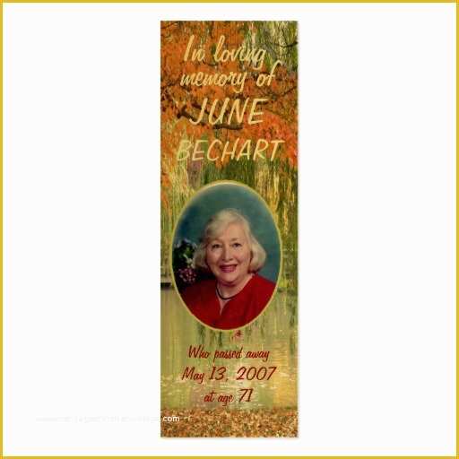 In Loving Memory Bookmark Template Free Of Personalize In Loving Memory Bookmark Business Card