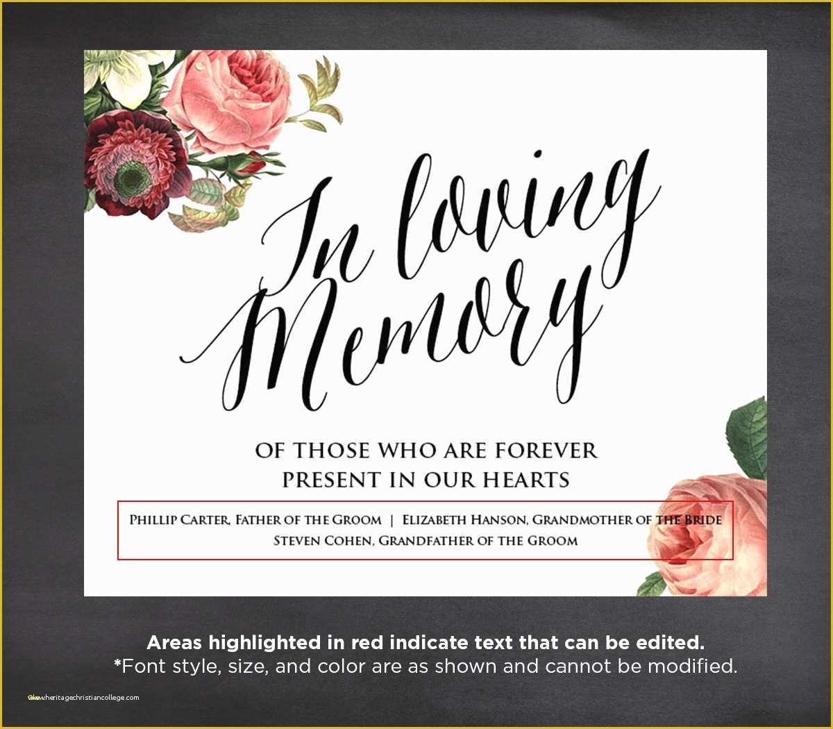 In Loving Memory Bookmark Template Free Of Pretty In Loving Memory Templates Gallery