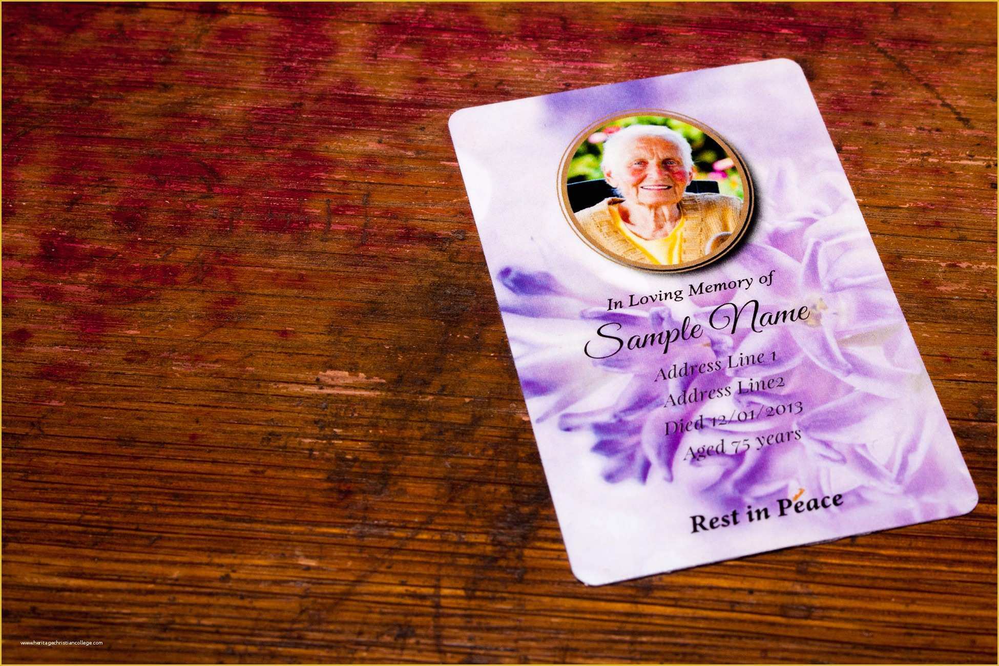 In Loving Memory Bookmark Template Free Of Wallet Memorial Cards Memorial Printers