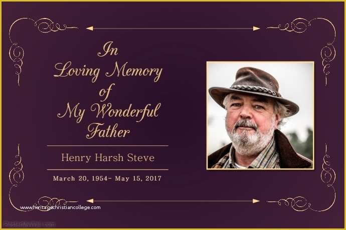 In Loving Memory Template Free Of Dark Purple In Loving Memory Poster Template